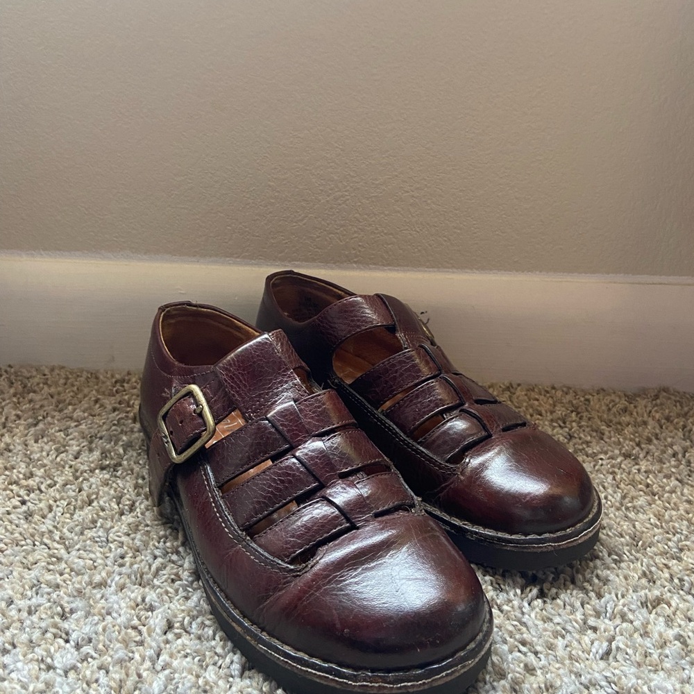 Vintage Brown Leather Loafers